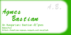 agnes bastian business card